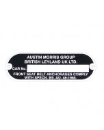 Austin Morris Chassis/Engine Plate 