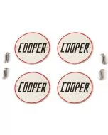 Cooper Wheel Badges with slotted fitting screws