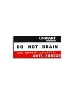 SMB144 Mini Radiaotr - Do Not Drain Sticker