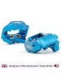 Blue 8.4" Mini Sport Mini 4 Pot Alloy Calipers