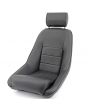 Cobra RS Mini Seat & Headrest - Black soft grain vinyl with basketweave centre and black soft grain vinyl piping 