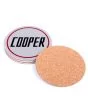 Cooper coasters with cork back