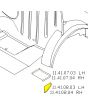 MCR11.41.08.03 LH filler segment for the rear wheel arch closing panel, inside the rear companion box.