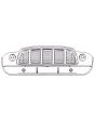 MCR31.18.00.00 Front panel with with integral grill for Mini Van and Mini Pick-up models Mk1 '60-'64