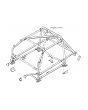 RBN046 Mini Multipoint Bolt-in Roll Cage - Drawing
