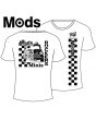 Mods White Tshirt - Mods and Rockers Mini design - IMM2025 