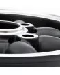 Spokes of the 4.75" x 10" Rose Petal Mini Wheel Black/Silver