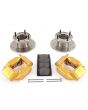 Gold 7.5'' Mini Sport Brake Kit with 4 Pot Alloy Calipers