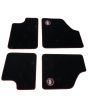 Paddy Hopkirk Mini Floor Mat Set in Black with Black & Red Binding