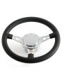 Paddy Hopkirk Classic Mini Black Steering Wheel with Green Stitching