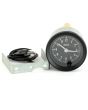 SMICA1100-01B Smiths Classic 12 hour analogue clock, 52mm gauge with black face and black bezel.