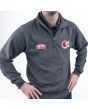 Zip neck sweatshirt embroidered with the Mini Sport Mini Cup logo