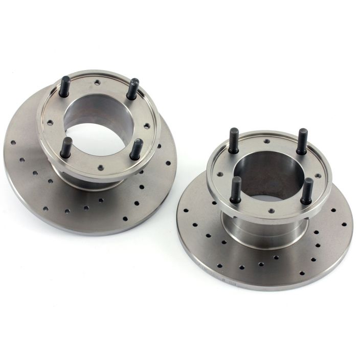 21A1265D X-drilled 7.5" Mini front brake discs for Mini Cooper S and early 1275GT models with 10" wheels (GBD101).