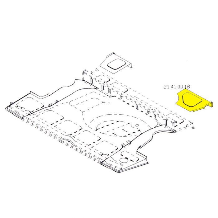 MCR21.41.00.18 RH Boot Floor Front Corner Repair Mini Traveller
