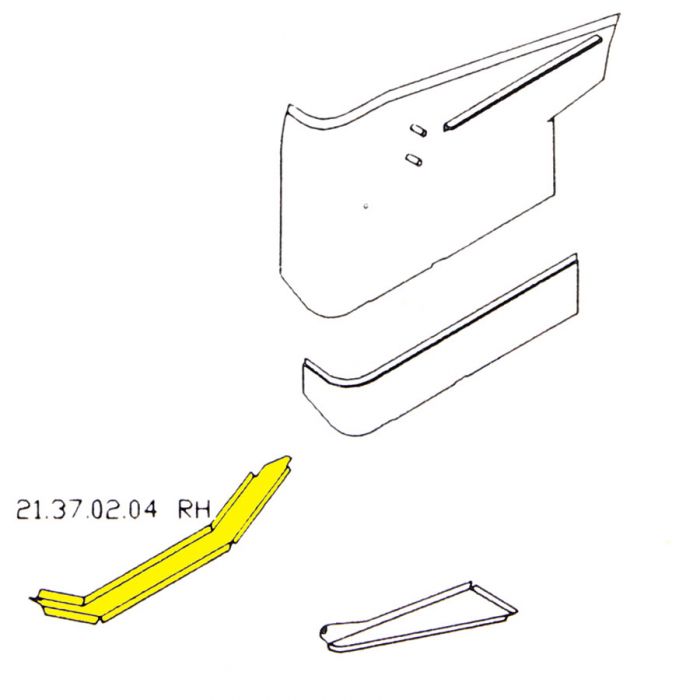 MCR21.37.02.04 RH Companion Box Closing Plate Mini Traveller/Estate