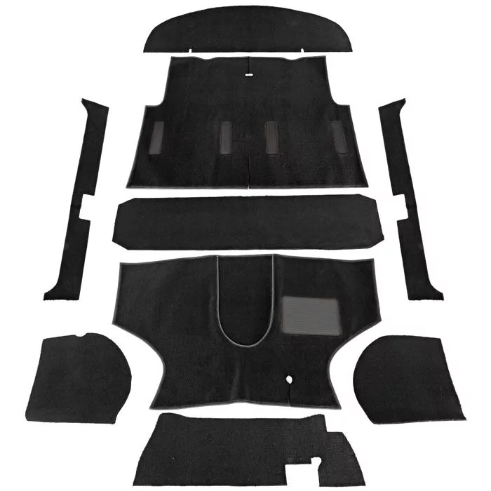 Black Concours Carpet Set for LHD Mini Saloon - Precision-tailored luxury for 1960s Cooper models onward