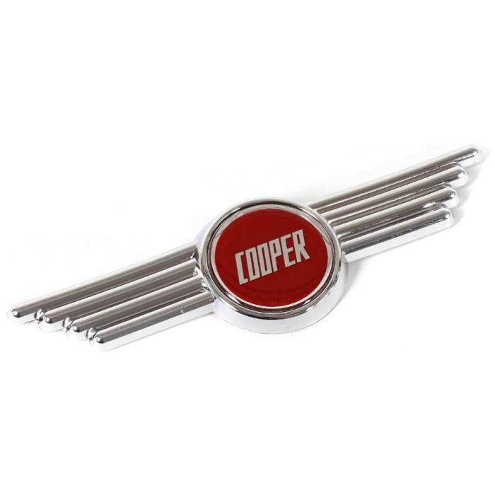 MCPXS.WCB-R Mini Cooper Winged Badge Red