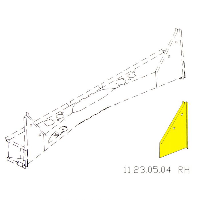 MCR11.23.05.03 LH Bracket Crossmember to Inner wing - Mini MK1/2