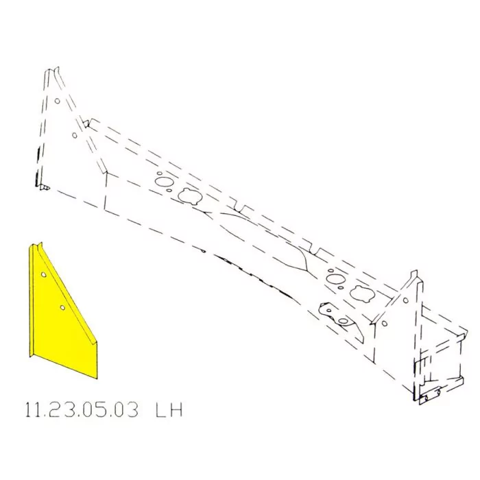 MCR11.21.00.88 RH Inner wing rear repair - Mini Mk1, Van & Pick-Up