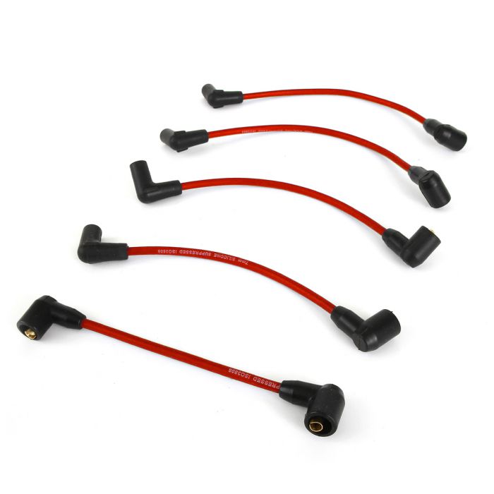 Red - 7mm Silicone Spark Plug Lead Set 81-96