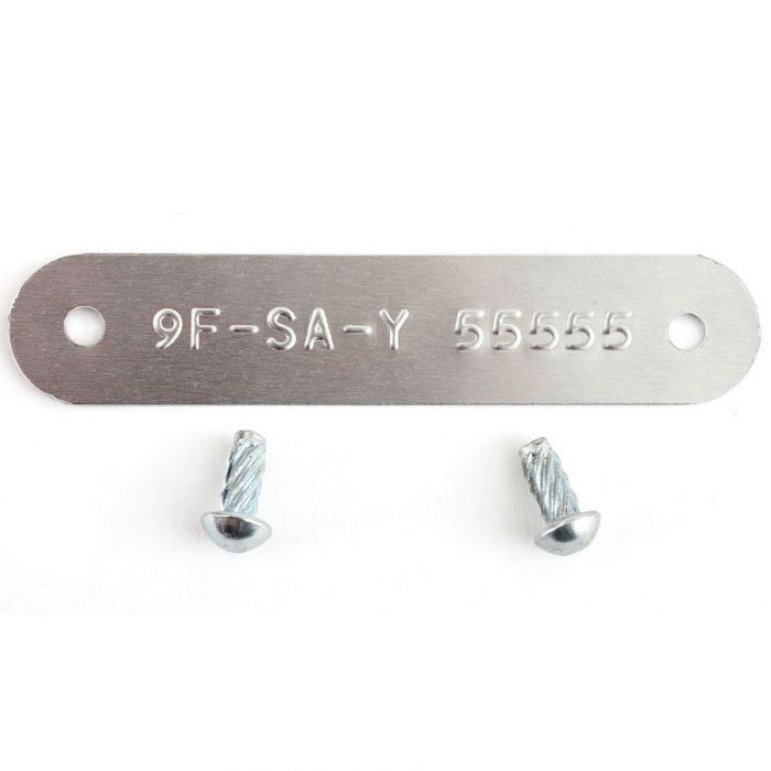 LMG1053S A Series Mini Engine Number plate, specially reverse stamped with your Minis engine number