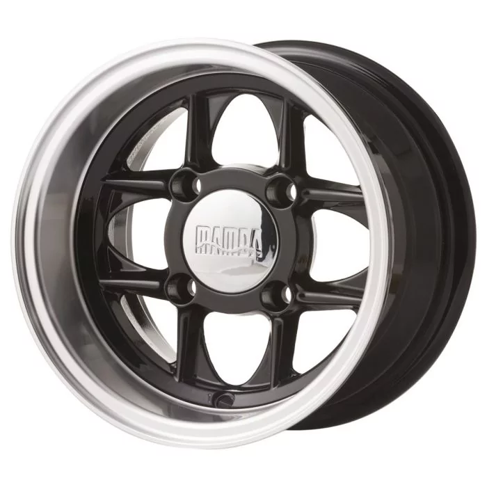Classic Mini Mamba Alloy Wheel - Black with Polished Rim 6 x 10