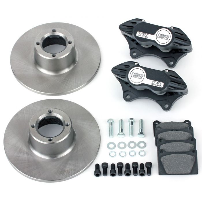 Cooper 8.4" Std 4 pot Alloy Caliper Brake Conversion Road Kit - Black