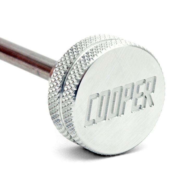 Silver Classic Mini Cooper Knurled and Engraved Dipstick