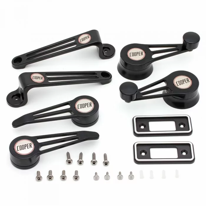 Cooper Door Furniture Kit - Black - Window Winder - Door Pulls - Door Opener