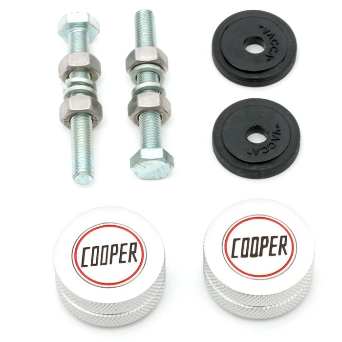 Classic Mini Cooper Grille Buttons - Silver