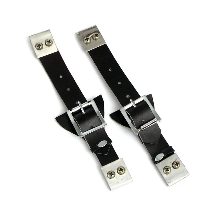 Mini bonnet straps in leather 