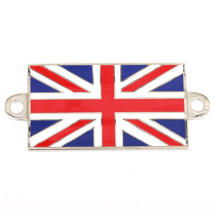 Enamel Union Jack A Panel Badge - Bolt On