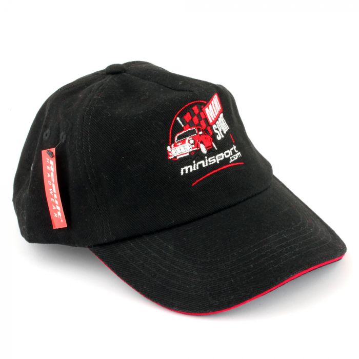Mini Sport Baseball Cap - Black/Red