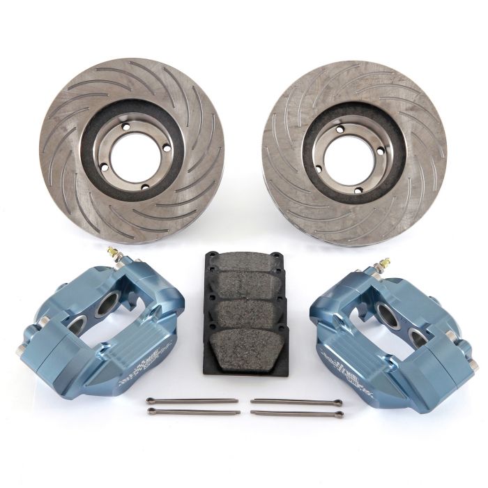 Gunmetal 7.9'' Mini Sport Vented Brake Kit with Alloy Calipers