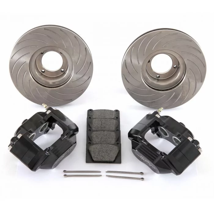 Mini 4 pot black alloy caliper brake kit