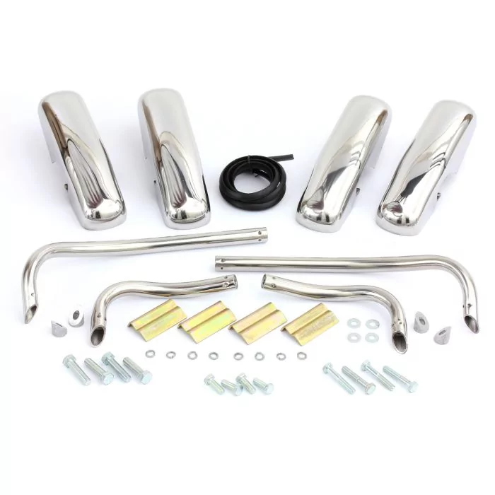 Overider and Corner Bar Front and Rear Kit in Stainless Steel for Classic Mini
