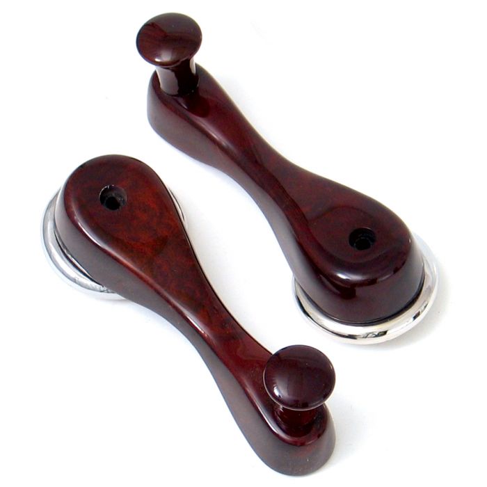 Burr Walnut Window Winder Handles pair 