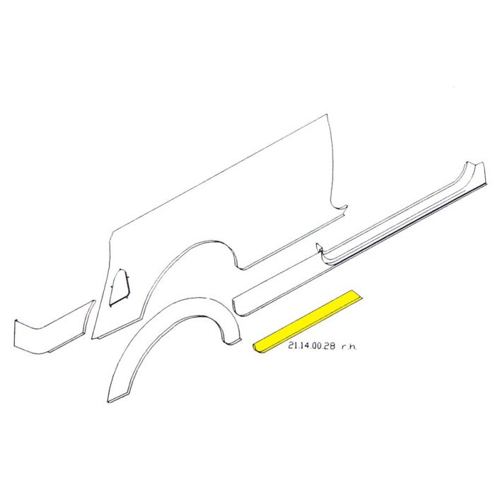 MCR21.14.00.28 RH Wheelarch to Door Lower Repair - Mini Traveller, Van & Pick-Up