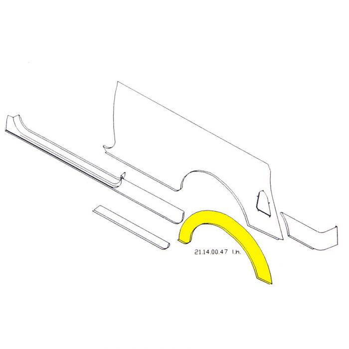 MCR21.14.00.47 LH Rear Wheelarch Repair Surround Traveller & Van