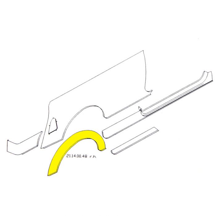 MCR21.14.00.48 RH Rear Wheelarch Repair Surround Traveller & Van