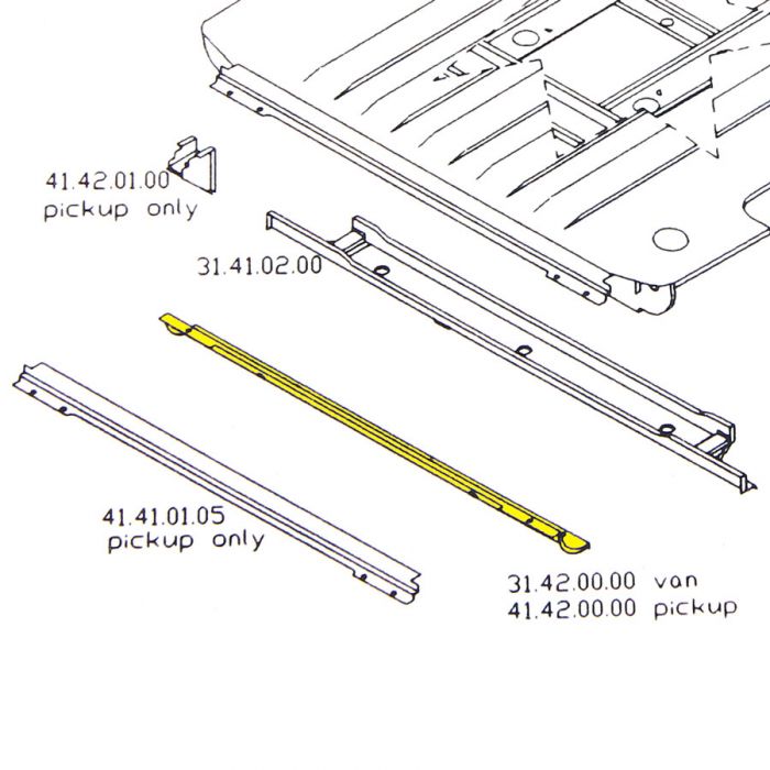 MCR41.42.00.00 Rear Valance Centre - Mini Pick-up