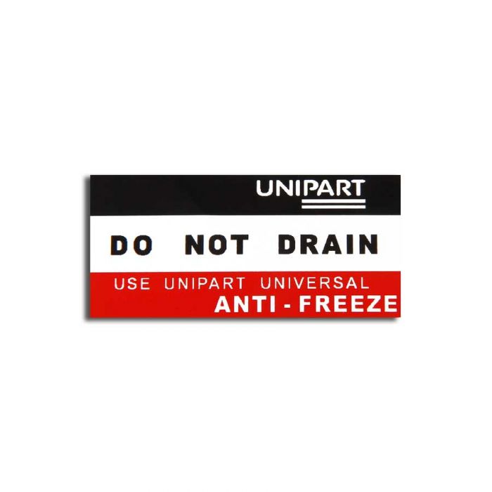 SMB144 Mini Radiaotr - Do Not Drain Sticker