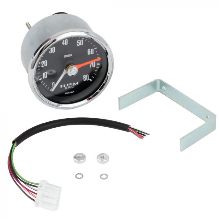 Smiths Mini Tachometer 80mm - 8000 Rpm - Electric - Chrome/Black