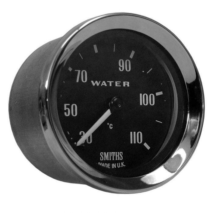 SMITG131001-C078 Smiths Classic Mechanical water temperature gauge has a range of 30-110° degrees C and comes with black face and chrome bezel.