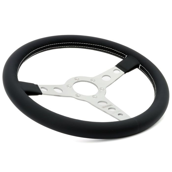 Momo Prototipo Dished Steering Wheel - Black with Silver
