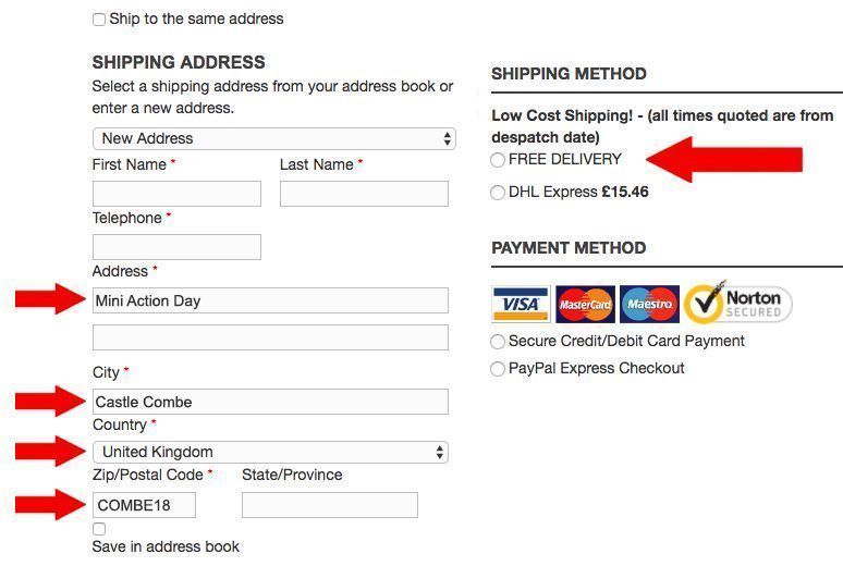 Mini Action Day Click and collect Mini Sport's free delivery to Mini Action Day