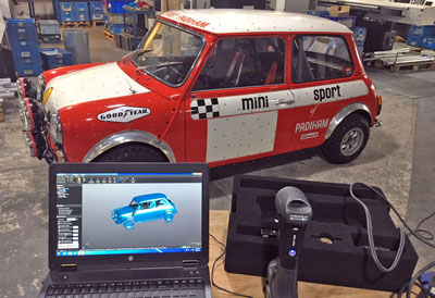 Mini Sport Engineering department 3D scanning a Mini!