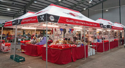 Mini Sport stand on display at Mini Fair